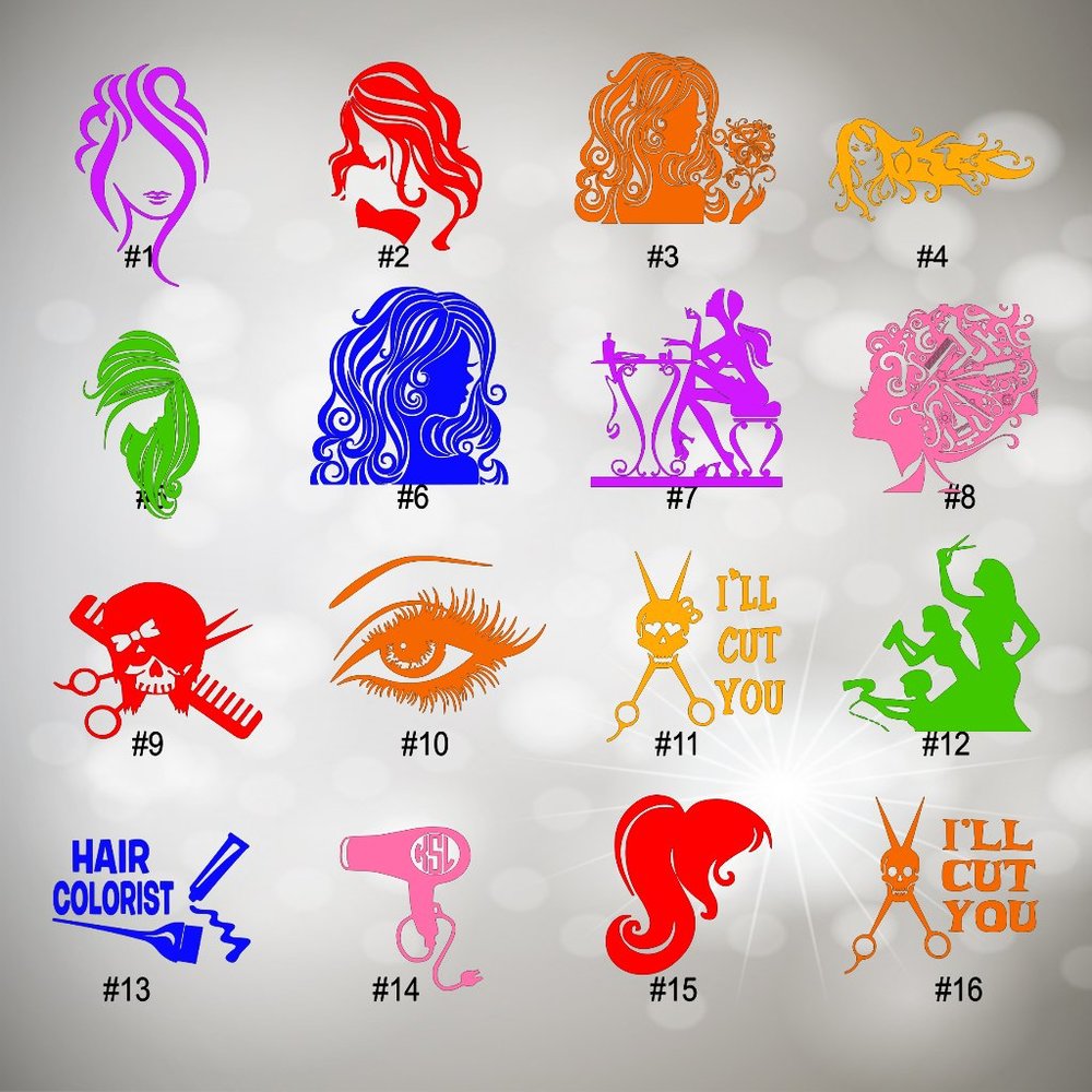BEAUTY SALON VINYL DECAL - 5-6"